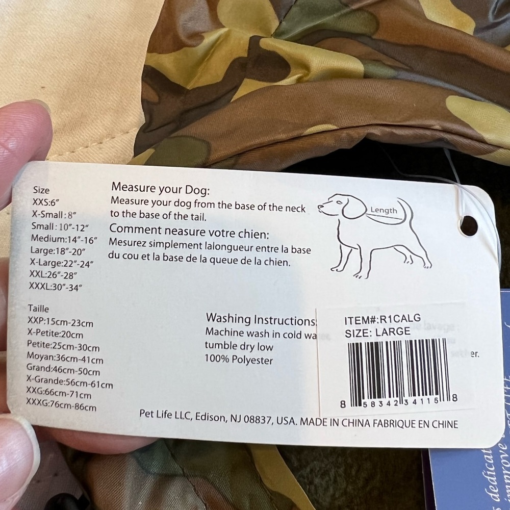 🐾 HOST PICK 🐾 Pet Life Reflecta Sport Rainbreaker Dog Raincoat Jacket NWT - Picture 10 of 14